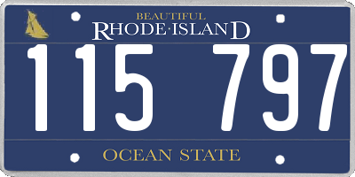 RI license plate 115797