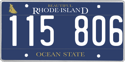 RI license plate 115806