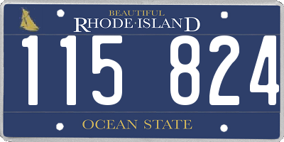 RI license plate 115824