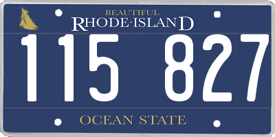 RI license plate 115827