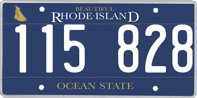 RI license plate 115828