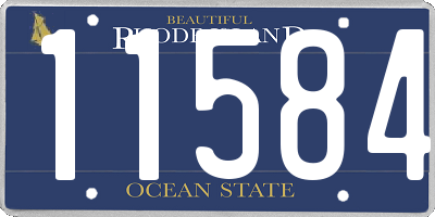 RI license plate 11584
