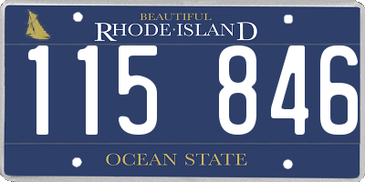 RI license plate 115846