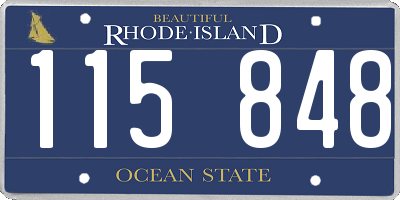 RI license plate 115848