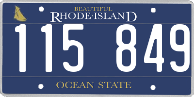RI license plate 115849