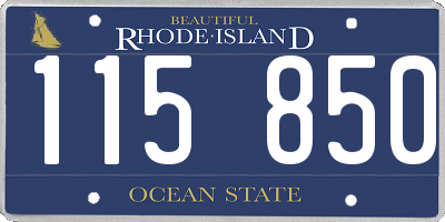 RI license plate 115850