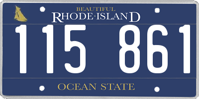 RI license plate 115861