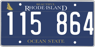 RI license plate 115864