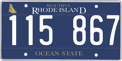 RI license plate 115867