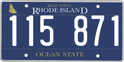 RI license plate 115871