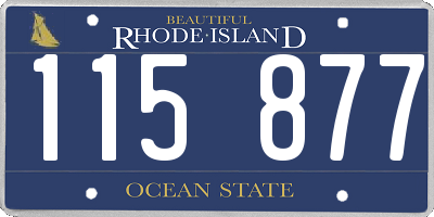 RI license plate 115877