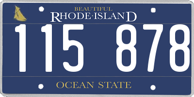 RI license plate 115878