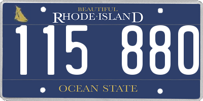 RI license plate 115880