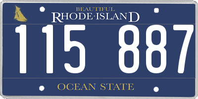 RI license plate 115887
