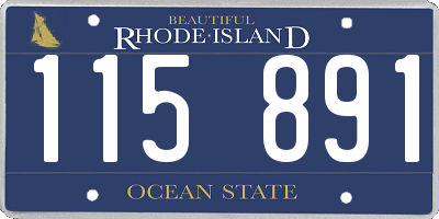 RI license plate 115891