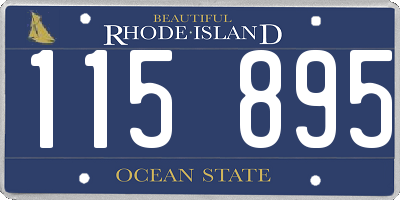 RI license plate 115895