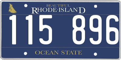 RI license plate 115896