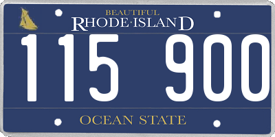RI license plate 115900