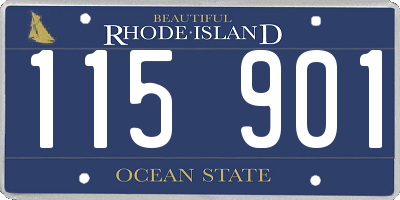 RI license plate 115901