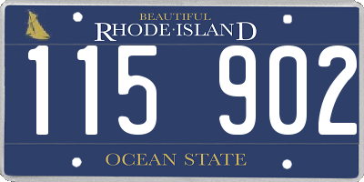 RI license plate 115902
