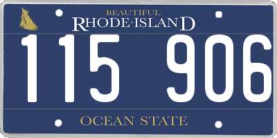 RI license plate 115906