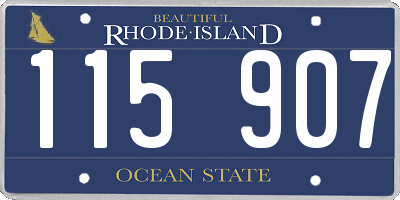 RI license plate 115907