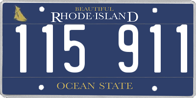 RI license plate 115911