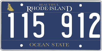 RI license plate 115912
