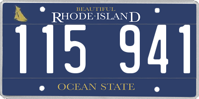 RI license plate 115941
