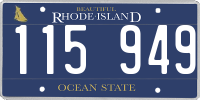 RI license plate 115949