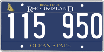 RI license plate 115950