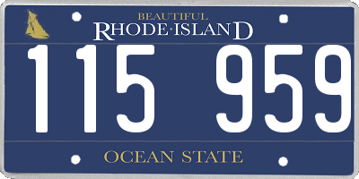 RI license plate 115959