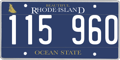 RI license plate 115960