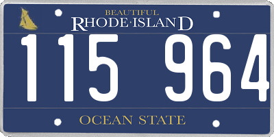 RI license plate 115964