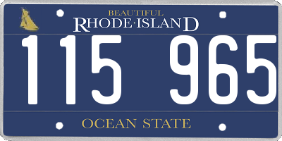 RI license plate 115965