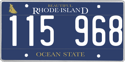 RI license plate 115968