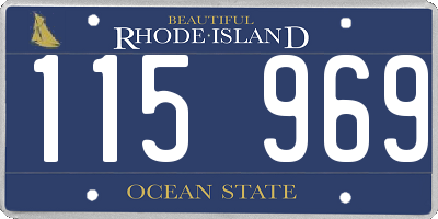 RI license plate 115969