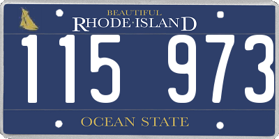 RI license plate 115973