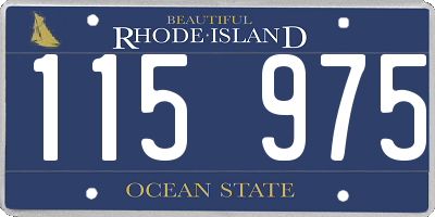 RI license plate 115975