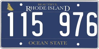 RI license plate 115976