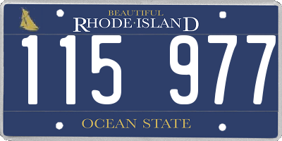 RI license plate 115977