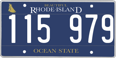 RI license plate 115979