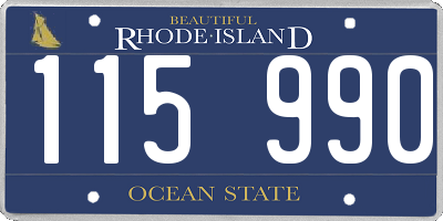 RI license plate 115990
