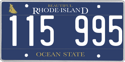 RI license plate 115995