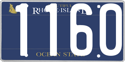 RI license plate 1160