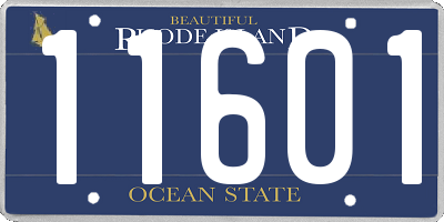 RI license plate 11601