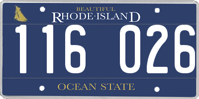 RI license plate 116026