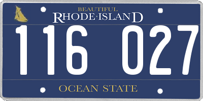 RI license plate 116027