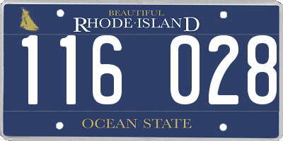 RI license plate 116028