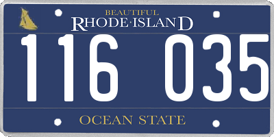 RI license plate 116035